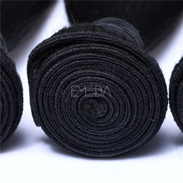 Indian origin natural black color hair weave DL0003